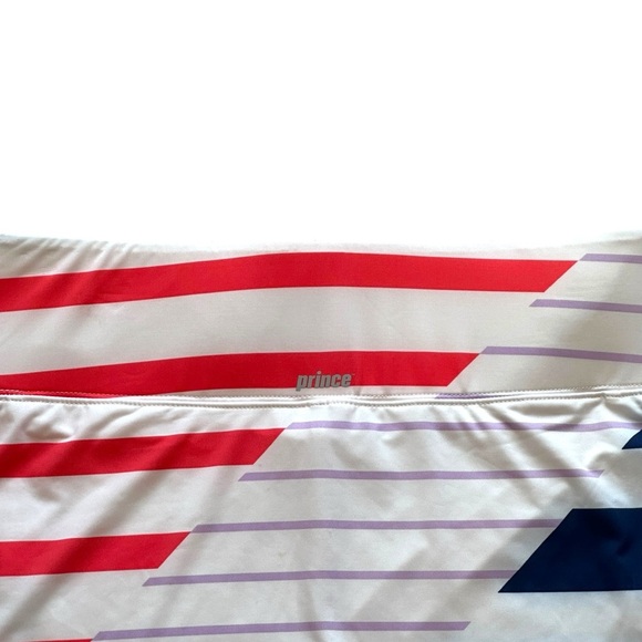 NWT Prince Mixed Stripe Tennis Skort in White/Coral/Navy/Purple Women’s Small - Picture 4 of 8